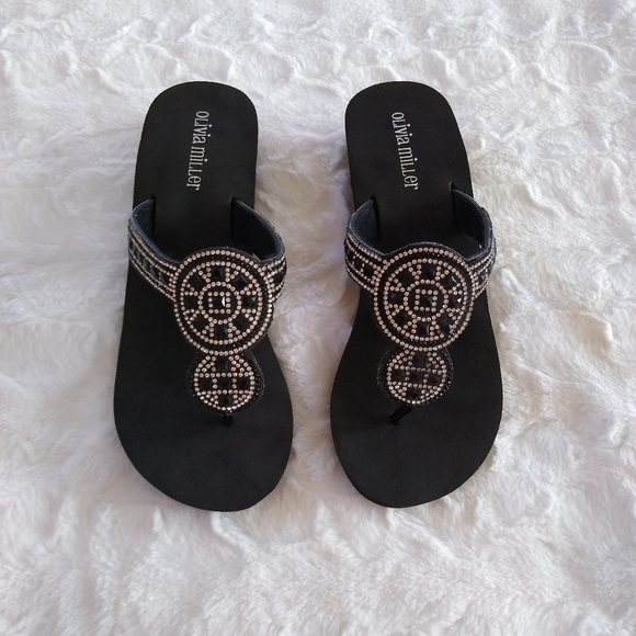 Olivia Miller Shoes - NWOT Olivia Miller Rhinestone Sandals